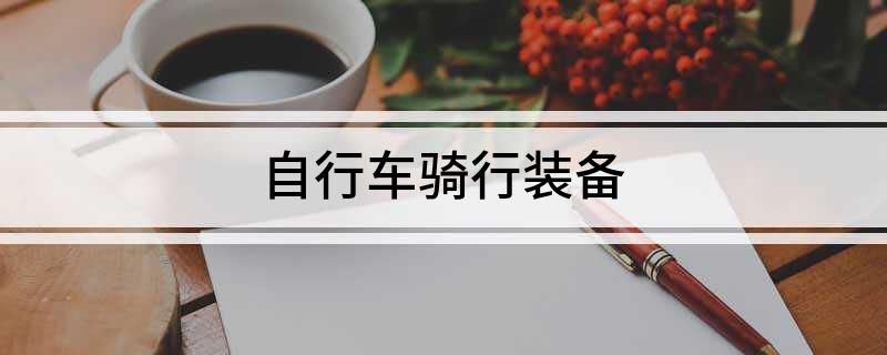 自行车骑行装备(图1)